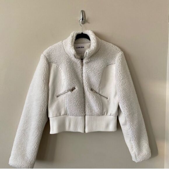I.Am.Gia-Trixie Sherpa Cropped Jacket (Large) - Picture 3 of 12